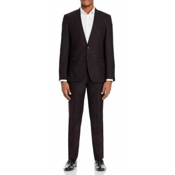 Hugo Boss Huge Genius Slim Fit Red Wool Suit Mens 36s36s 36 S 36 X 32 Unhem $895
